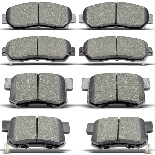 DYZJKWJW D1086 D1521 Front Rear Ceramic Brake Pads Set 8pcs