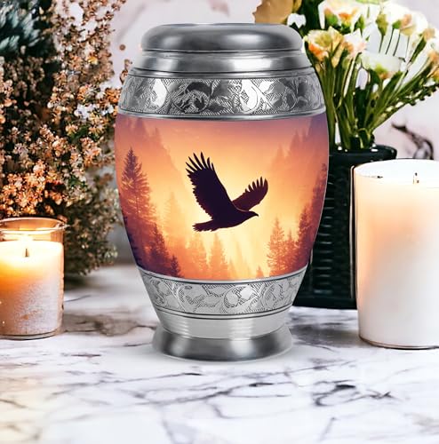Image of Eagle Urn for Ashes Unique Cremation Urns 10 Inch Large | Unique Cremation Urns, Burial Urns for Adult Human Ashes Women, Memorial Funeral Urn