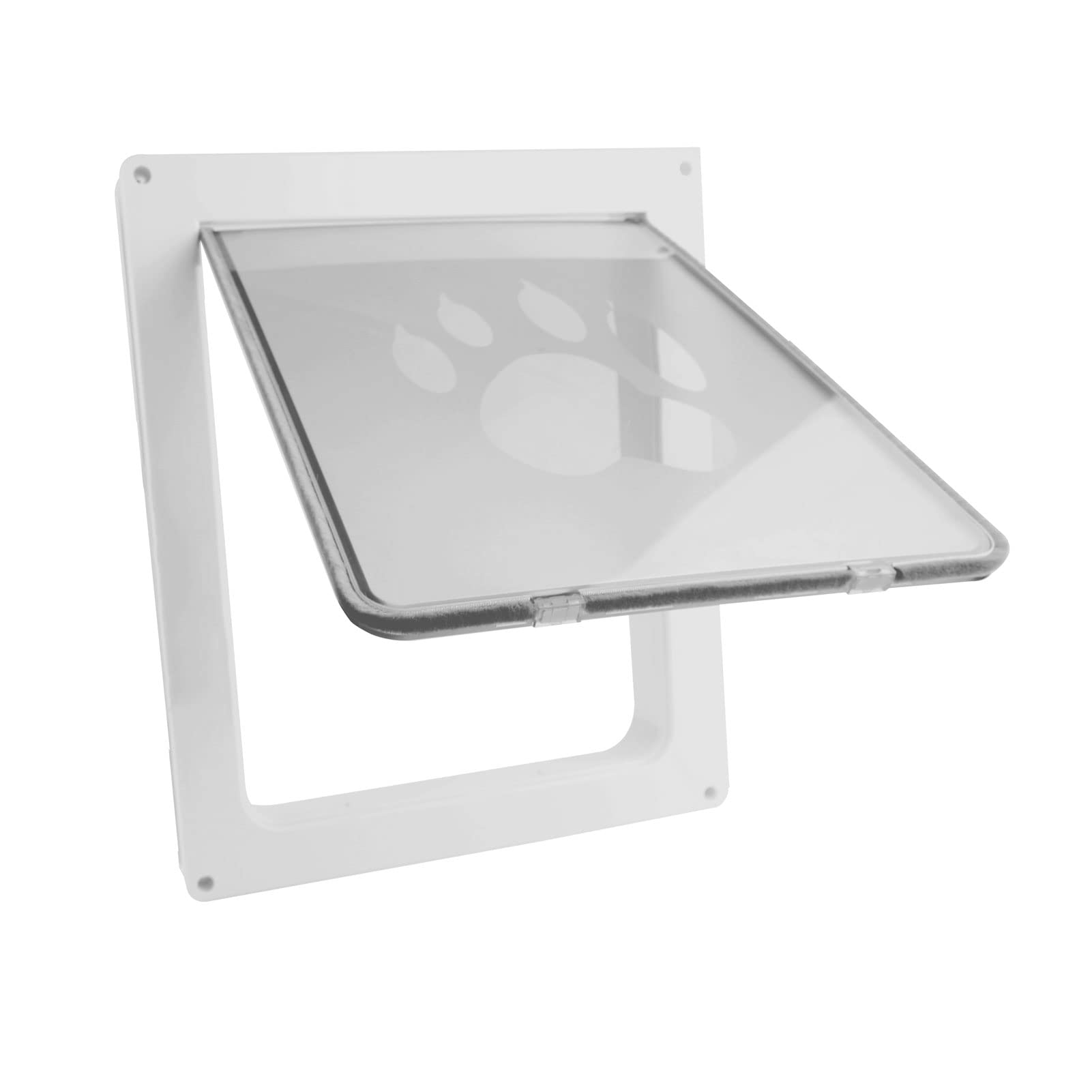 Chrees Dog Door Heavy Duty Thickened Widen Safety Strong and Pet Flap Door for Interior Exterior Wall (White)