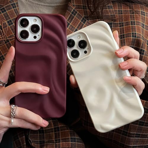 Coque iPhone à plis rouges silicone mat souple de protection