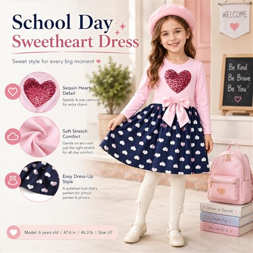 Image of VIKITA 2017 Girls Embroidery Cotton Long Sleeve Flower Dresses LH5460 for 1-8 Years ?-