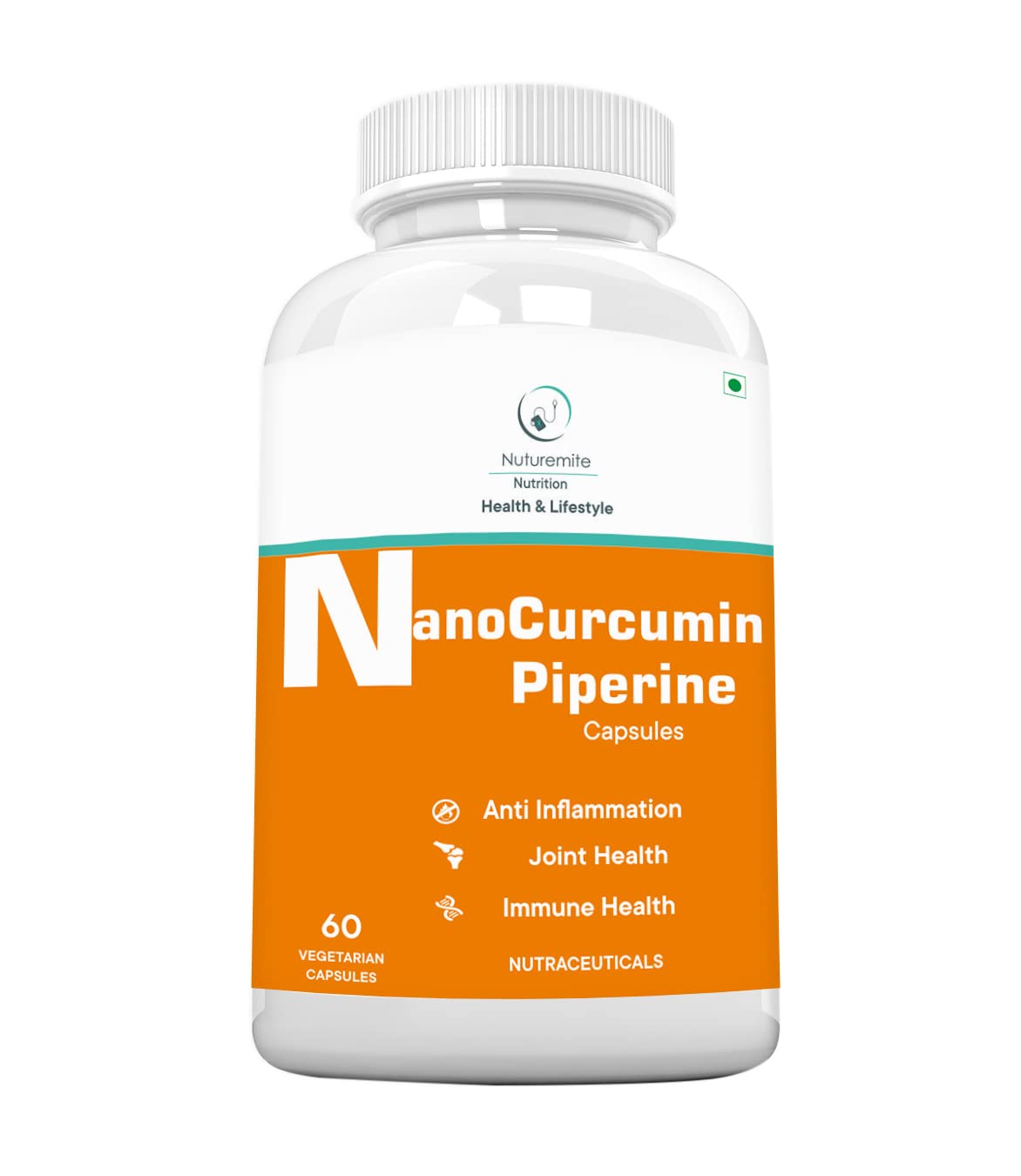 Nuturemite Nano curcumin piperine 60 Veg capsules (B0BP7PBJ6R) Amazon Price History, Amazon Price Tracker