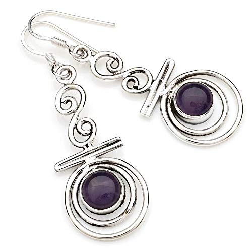 Preisvergleich Produktbild Amethyst Ohrringe 925 Silber Sterlingsilber Ohrhänger lila (MOH 133-01)