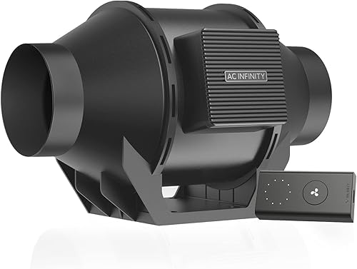 AC Infinity CLOUDLINE LITE A4 ventilador silencioso de conducto en línea de 4 pulgadas con controlador de velocidad motor EC ventilador de escape de