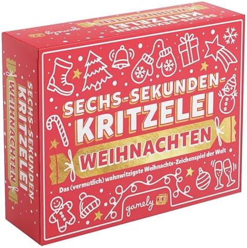 Gamely Sechs-Sekunden-Kritzelei Weihnachten | Zeichenspiel | Partyspiel | Eigenständige Weihnachtsedition des beliebten Sechs-Sekunden-Kritzelei. Mit ausschließlich neuen weihnacht