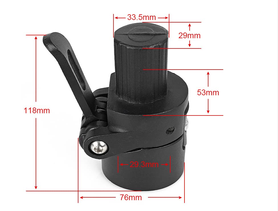 Foldable Base for Mijia M365 Electric Scooter, Electric Scooter Base for Foldable Pole, Black - Image 3