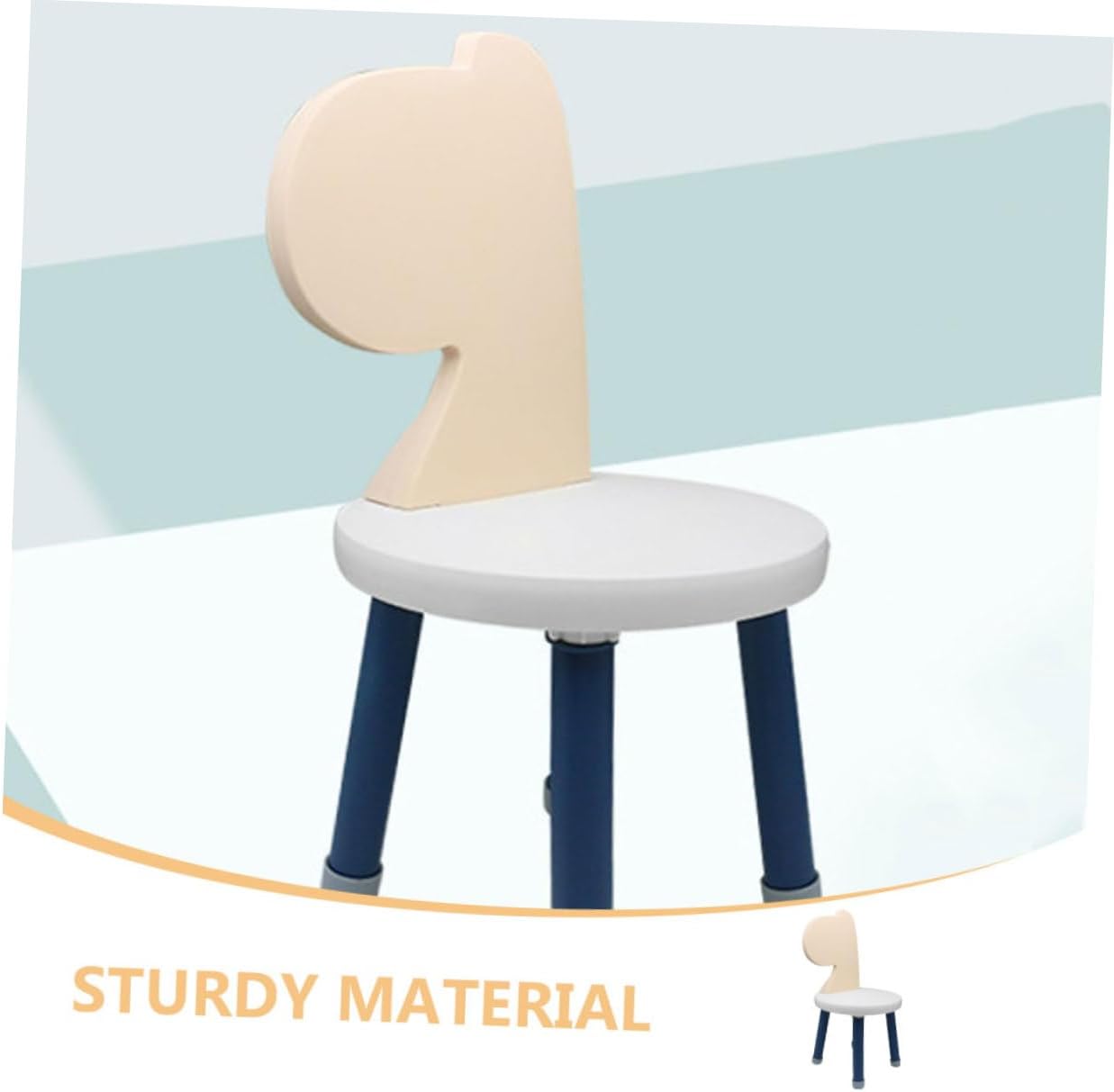 Mobestech Thickened Plastic Toddler Chair with Backrest Non-Slip Kids Stool for Home and Kindergarten Comfortable Baby Dining Chair Easy to Clean Suitable for Indoor Use