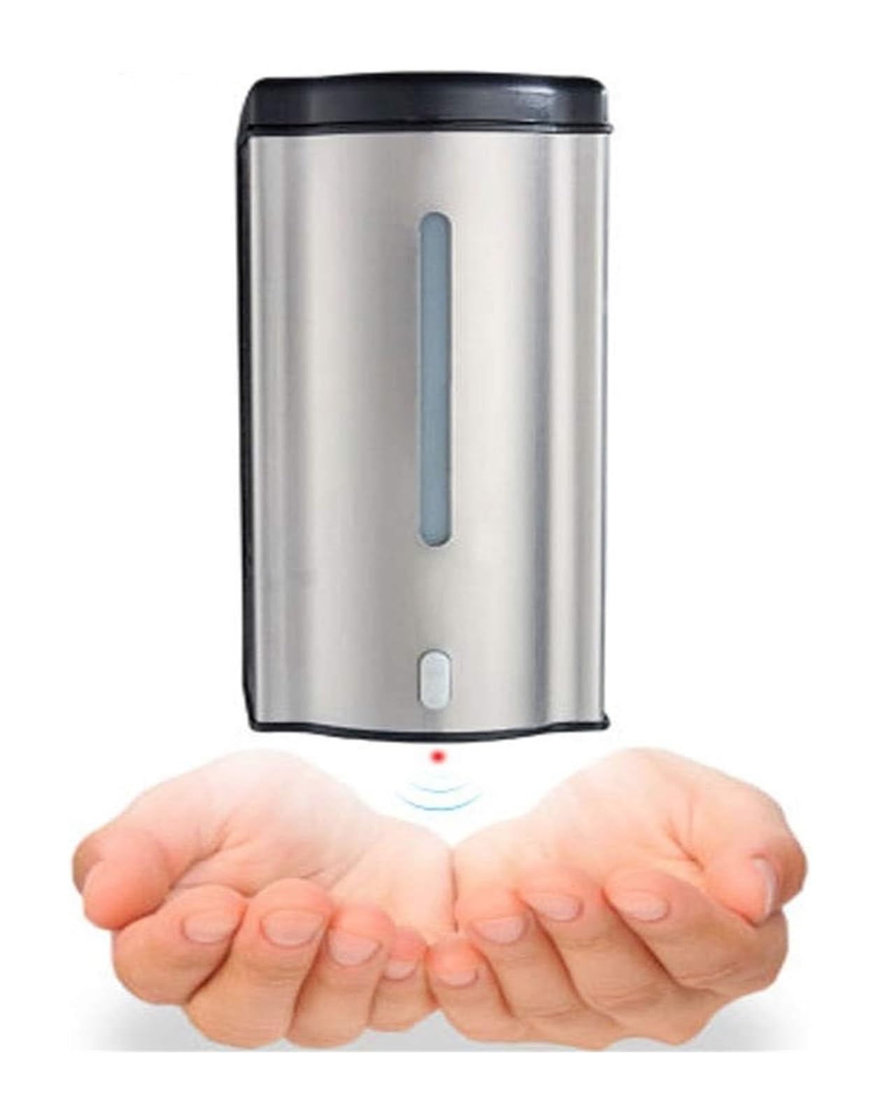 Wall Mounted Liquid Container, 304 Stainless Steel Wall Mounted Soap Dispenser 650ml Non Contact Dual Purpose(Battery)