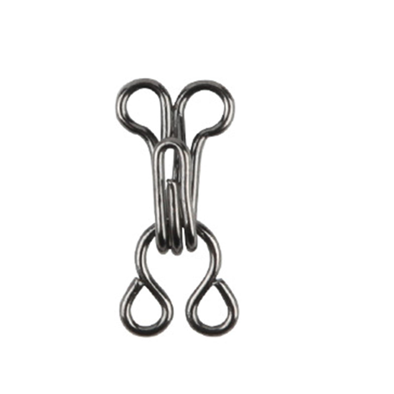 Xjdzineq 100Pcs Metal Snaps Sewing Hook Bra Hooks Small Eye Closure Connector Buckle Bra Craft Hardware