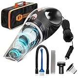 ThisWorx Car Vacuum Cleaner - Portable Handheld Mini Vacuum Cleaner W/ 16ft Cord, Bag, & Attachments - Small Vacuum for Car, RV, Boats, Travel - Car Accessories