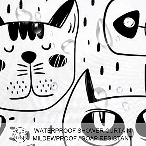 Rideau de douche chat mignon pour transformer votre routine bien-être matinale - 4