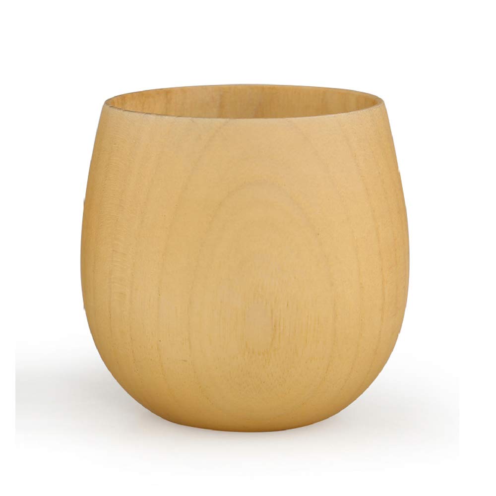 Voanzo Wood Color Jujube Wood Cup Wooden Tea Mugs For Coffee Beer Tea Juice Milk Travel Tableware Drinkware Japan Kitchen Bar Supplies (Khaki)