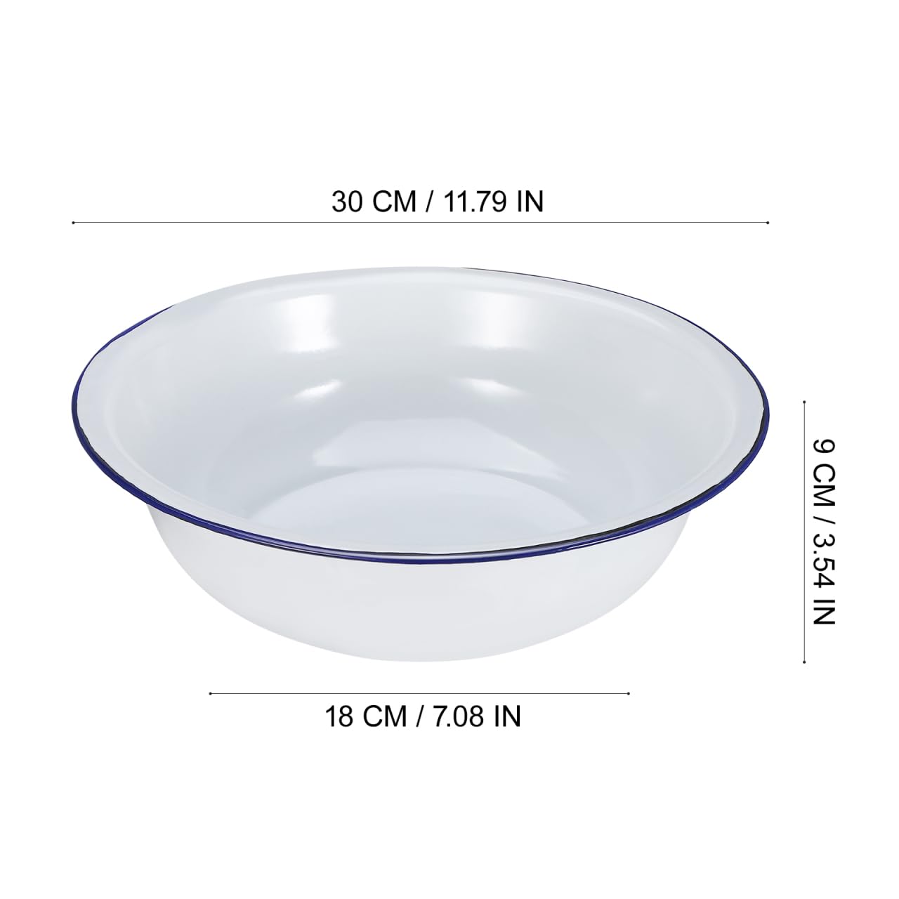 Bassine Bain Pied Émaillée Rétro Vintage Bassin Trempage Bain pour Massage et Pédicure pour Usage Maison et Lessive