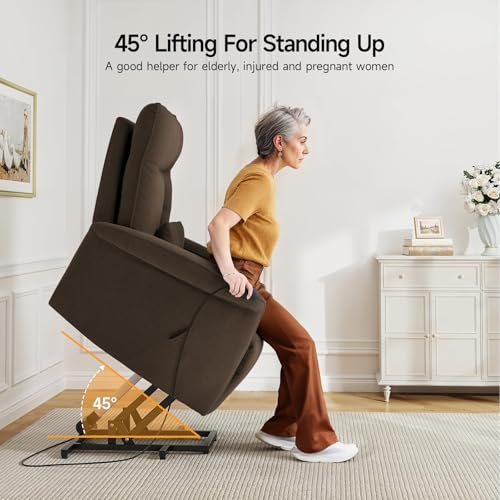 Sillón eléctrico reclinable para adulto mayor tela miniatura 5