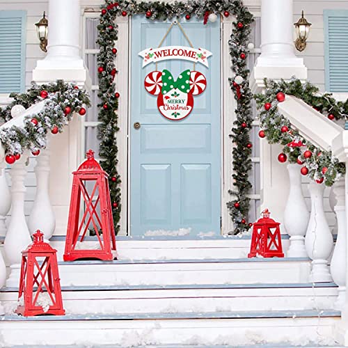 CIOEY-Christmas-Door-Decor-Mouse-Welcome-Door-Sign-2-Panels-Wood-Hanging-Sign-Merry-Christmas-Decorations-for-Home-Wall-Christmas-Party-Supplies-Peppermint-Decorative-Home-Porch-Plaques CIOEY Christmas Door Decor Mouse Welcome Door Sign 2 Panels Wood Hanging Sign Merry Christmas Decorations for Home Wall Christmas Party Supplies Peppermint Decorative Home Porch Plaques