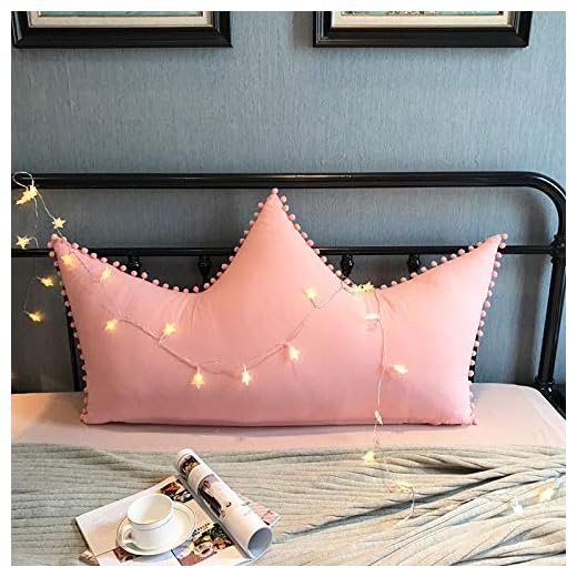 YAHAO kilform ryggstöd ryggkudde för säng soffa, halsrulle hals för soffa säng ryggstöd kilkudde kilformad stödkudde mjuk vuxen dekoration avtagbar, rosa-90 x 50 cm
