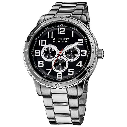 Preisvergleich Produktbild August Steiner Quarzuhr Man AS8060SS 45 mm