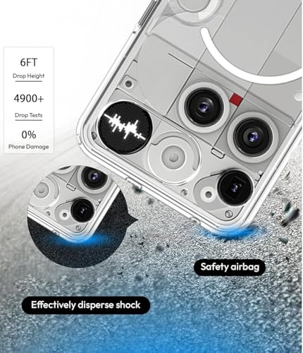 Image of KAPAVER Essential Magnetic Back Cover Case Compatible with Nothing Phone 3 -Clear (PC+TPU) (Nothing Phone 3 - Magnetic Clear)