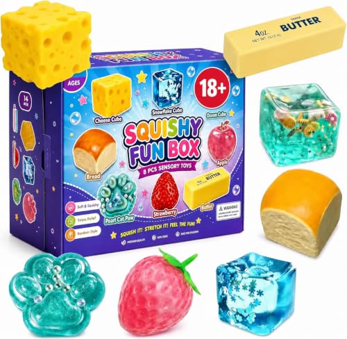 8-Piece Set Mystery Box Blind Box Malt Sugar Creative Slow-Return Squishy Party Gift 8 Stress Relief