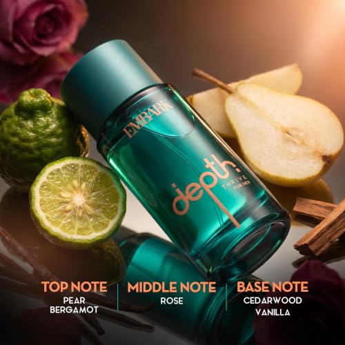 Image of EMBARK Depth Thrive Long Lasting Perfume for Women | 100ml Eau De Parfum | Floral Woody Premium Fragrance | Gift for Women