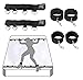 BDSM Bed Bondaged Restraint Kit for Couples King Bed Sex Tie Downs Under Mattress Queen Size Bed Straps for Adult Play Spreaders Bar Blindfold and Hand Ties for Bedroom Sex Hand Cuff Sweater