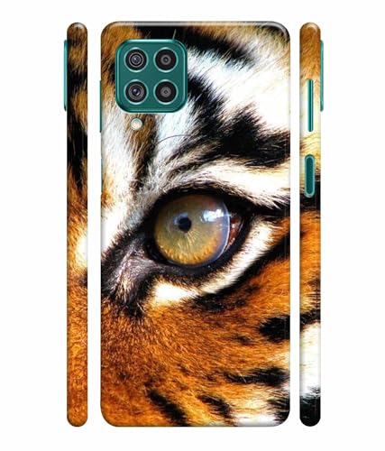 Image of Printed Hard Back Case Cover & Compatible for Samsung Galaxy F62 / Samsung Galaxy M62 | Tiger Eyes (Multicolor) - D1185