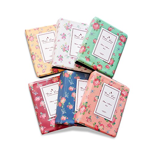 Zhi Jin Rose Mini album photo 64 pochettes pour Fujifilm Instax Polaroid Taille fleur Étui de rangement Livre cadeau Vert