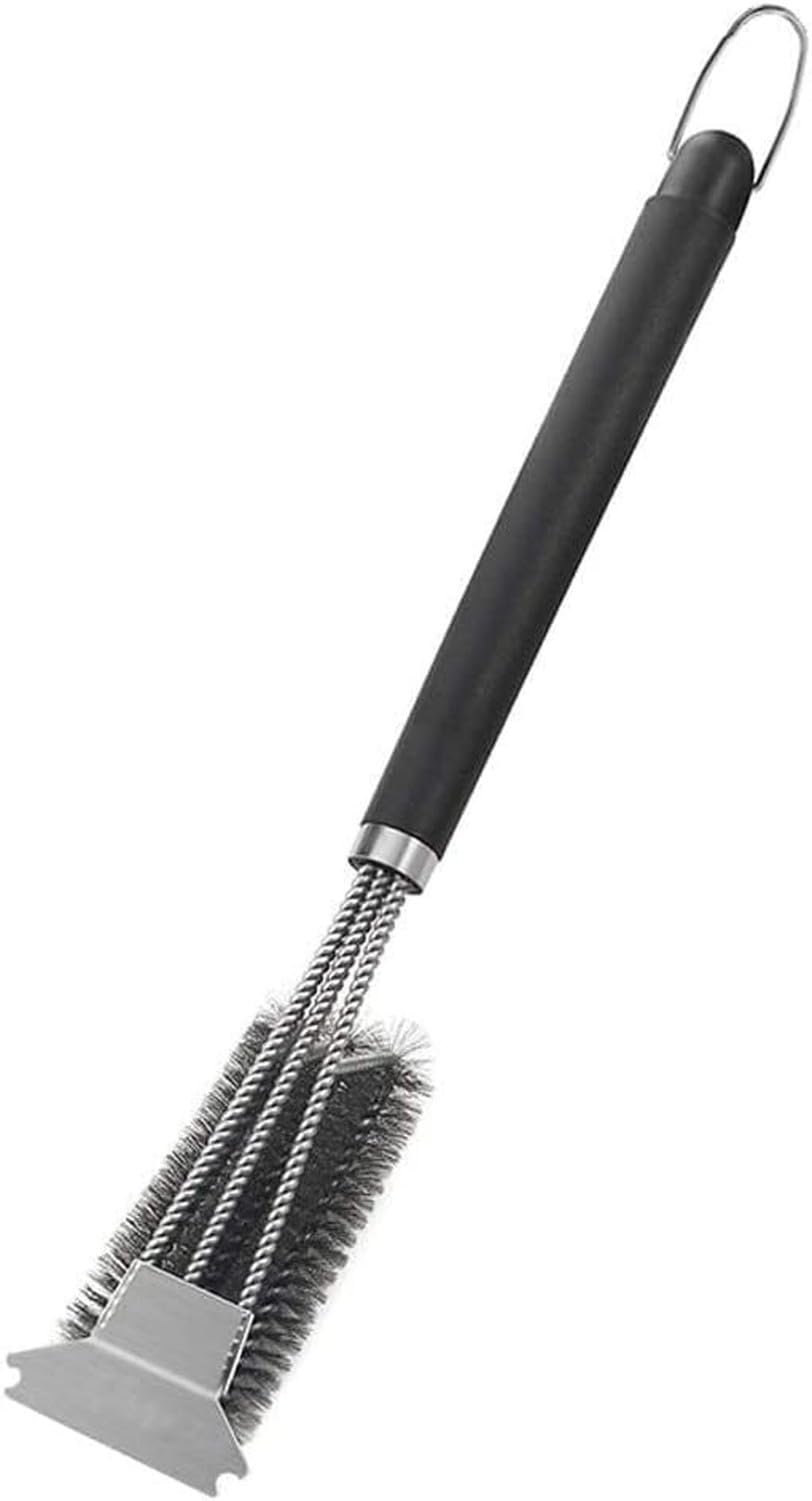 AIEIJJH Stainless Steel BBQ Grill Cleaning Brush Barbecue Brush Kit for Cooking Grates Heavy Duty Wire Scraper Tool Outdoor Barbecue Cleaning Accessories With Bristle G