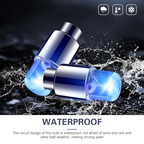Titwaye 6 PCS LED Tire Valve Stem Caps, Tire Valve Stem Caps Light Up, Flash Lantern Wheel Decoration Accessories, for Car Motorcycle SUV Truck Bike Bicycle (Blue Light) - Thumbnail 3