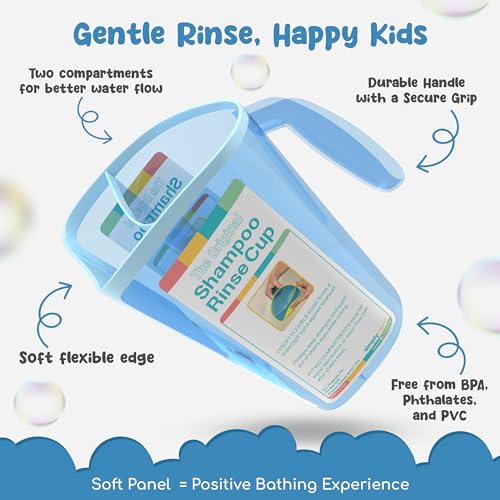 Shampoo Rinse Cup for Kids | Baby Bath Pail | Tear Free Baby Rinser Pail - Three Color Choices - Thumbnail 2