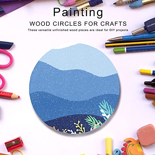 LUTER 20cm 6 Pezzi Disco in Legno Incompiuto