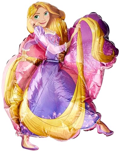 Anagram 10022938 38" Rapunzel Supershape Foil Balloon, Multicolor