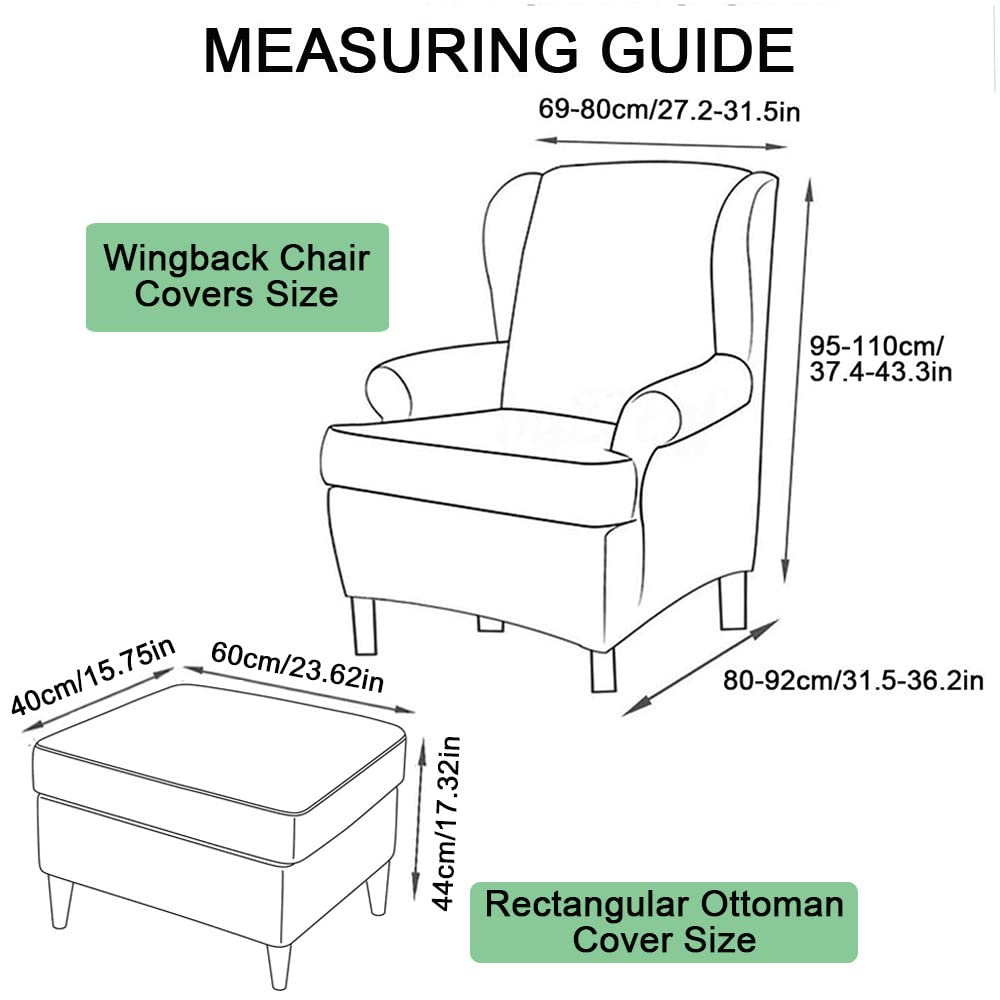 Copripoltrona Velluto 2 Pezzi Con Orecchie - Elasticizzato, Lavabile, Per Poltrona E Pouf, Giallo - Foto 12