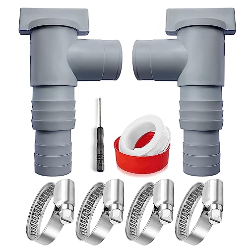 TUIBEIDAMAI Absperrhahn Pool 32mm,Pool Absperrhahn 32mm,absperrhahn Pool 32mm auf 38mm,Pool Anschlussset 32mm,Pool Ventil 32mm,Pool Wartungs Zubehör für Oberirdische Pool und Poolpumpe Wartung