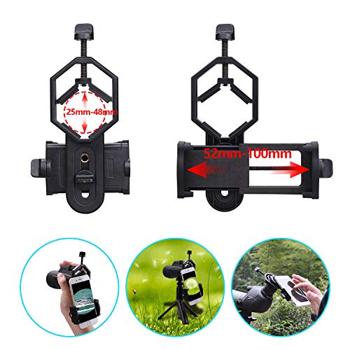 Cell Phone Adapter Mount - Tiaoyeer Cellphone Smartphone Quick Photography Adapter Mount Compatible Binocular Monocular Spotting Scope Telescope Microscope (Big Type Smartphone Adapter)