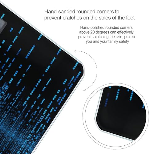 Báscula digital de baño con vidrio templado y pantalla LCD miniatura 4