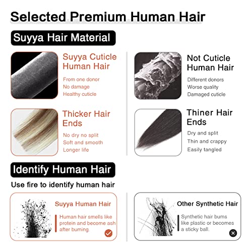 Image of SUYYA Tape In Hair Extensions Human Hair 14 Inch #P6 /613 /T4 Balayage