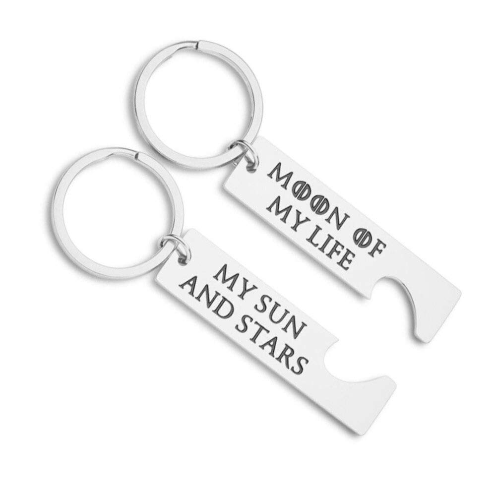 Buy SOLDOUT™ Cute Couple Keychain Set Moon Of My Life My Sun And Stars Game  of Thrones Inspired Jewelry Gift For Boyfriend Girlfriend Wife Husband  Daenerys Dothraki Key Chain Key Ring (Pack