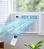 AKIRES Window Air Conditioner, 12,000BTU Air Conditioner Window Unit, Cools up to 550 Sq. Ft, Window AC with Cool, Fan, Dry, Sleep, Energy Saver, and Auto,6 Modes,24H Timer,Easy Install,Home,Office