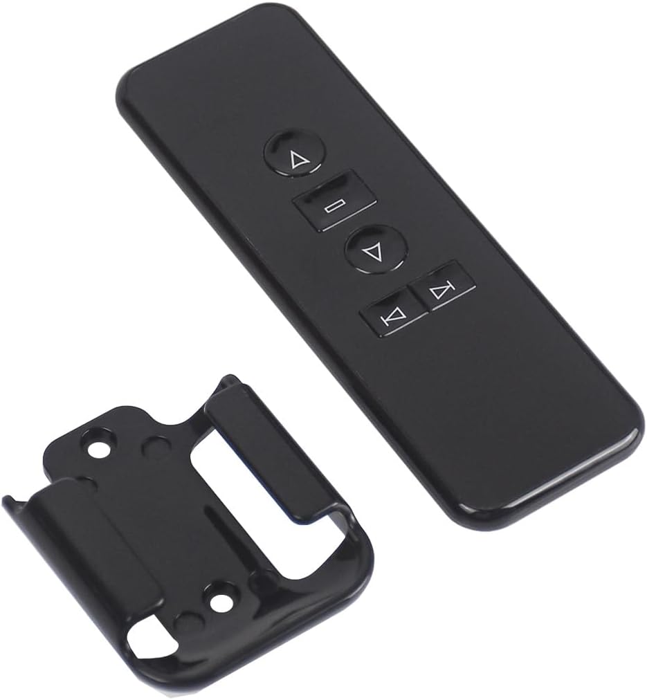 Rollerhouse AC123-06 RF433.92MHz Transmitter, 6 Channel Hand-Held Controller for Electric Blinds, Shades, Curtains, and Awnings - Black