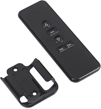 AC123-06 RF433.92MHz Transmitter, 6 Channel Hand-Held Controller for Electric Blinds, Shades, Curtains, and Awnings - Black