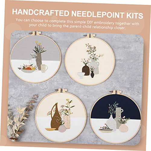 Kit Broderie Point de Croix Fil Polyester : Matériel Activité DIY Décoration