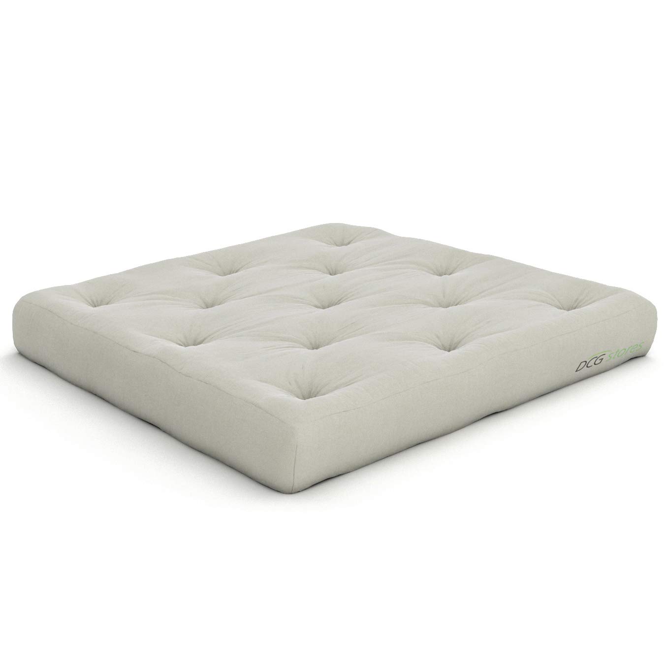 Nirvana Futons 6-Inch Comfort Loveseat Futon Mattress, Ivory Twill - Made in USA