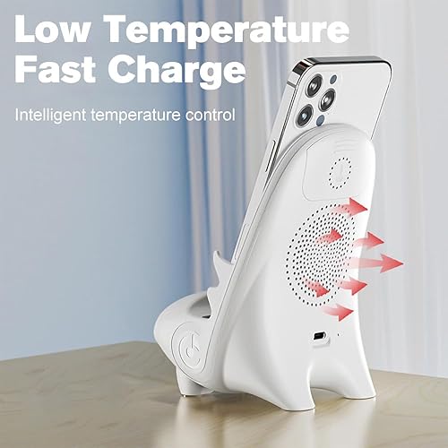 Miniatura 3 de Mini silla de carga rápida inalámbrica soporte multifuncional para teléfono, soporte de carga inalámbrico para teléfono celular, estación de carga