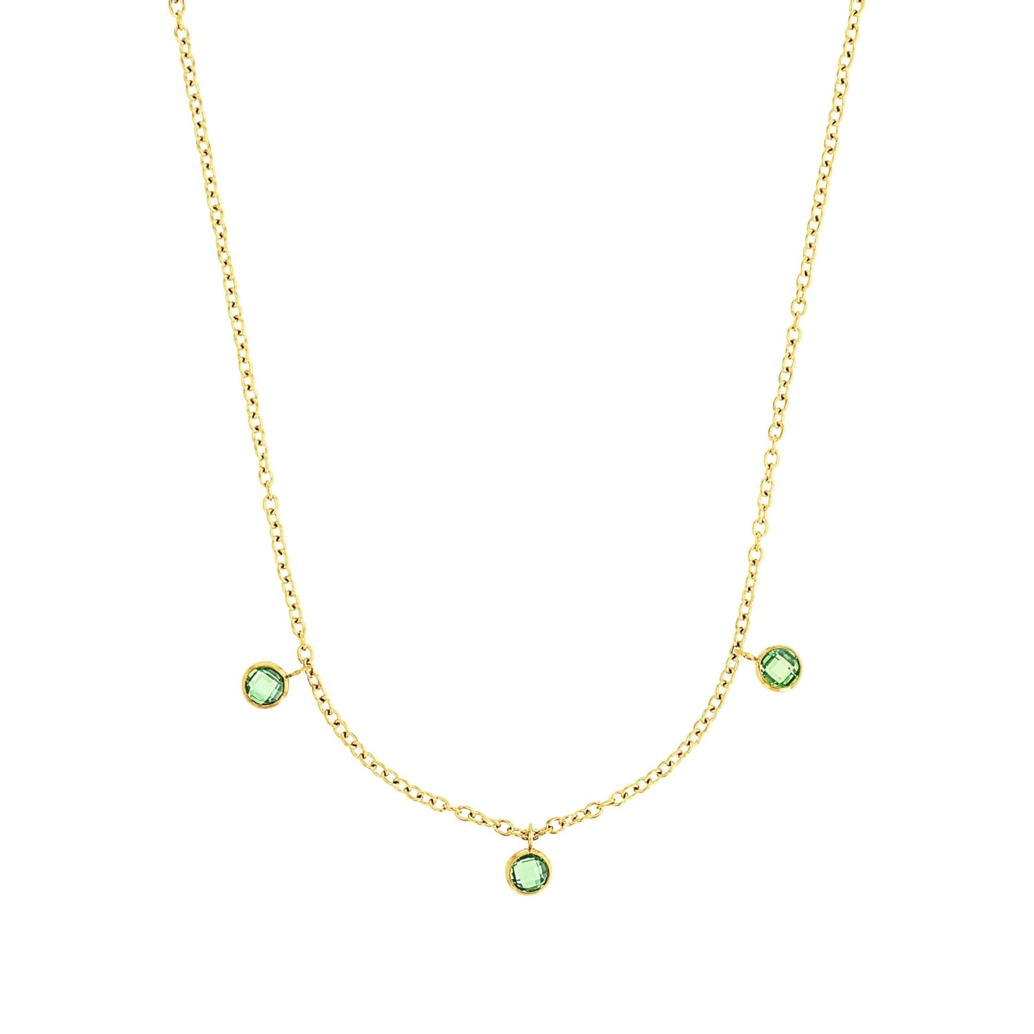 Amor Halskette mit Anhänger aus Edelstahl für Damen, Halsschmuck, teilw. mit Schmuckstein/Perle, IP Gold, Geschenkidee, Kommt in Schmuckbox
