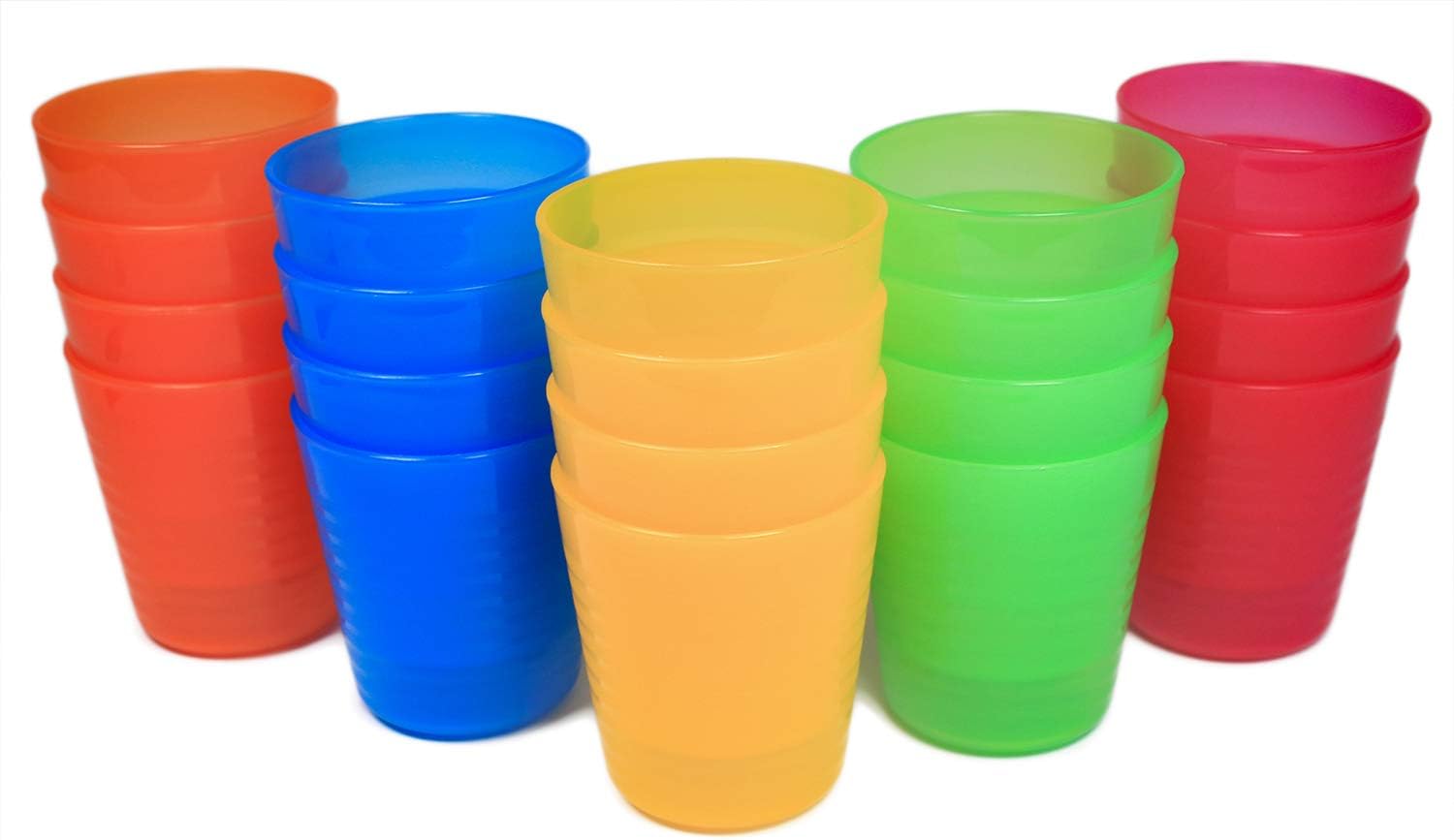 Honla 8 oz Kids Cups,Set of 20 Small Plastic Cups for Kids