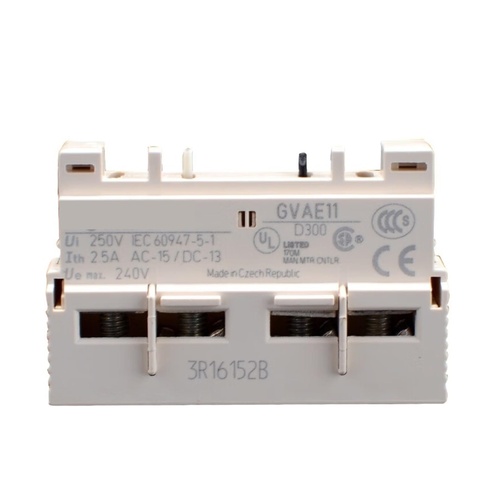 CLBSWYEJK Motor Circuit Breaker Auxiliary Contact GVAE11 Motor Protector Formal Contact 1 Normally Open 1 Open 1 Closed(GVAE11 front)