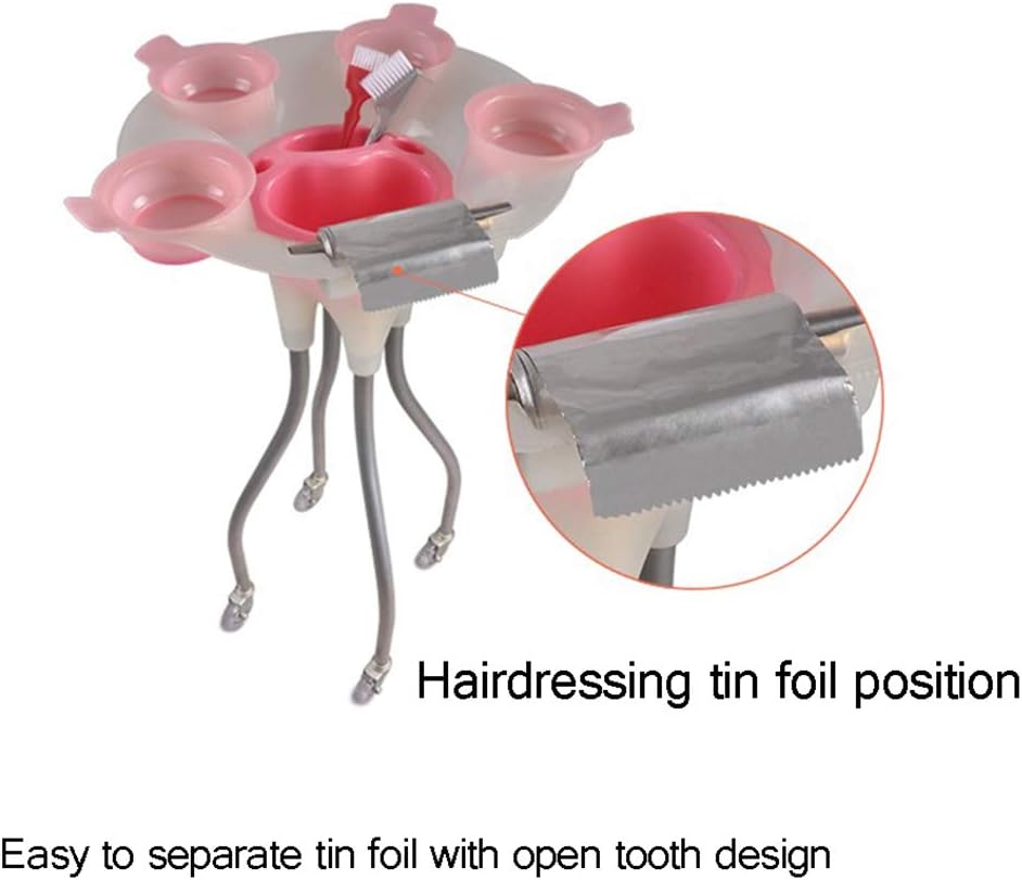 Professional Salon SPA Chemical Coloring Service Tray Rolling Hair Color Multi-Function Trolley Cart with Foil Roll Dispenser,Beauty Tool Trolley Service Cart,4 Wheels Utility Cart