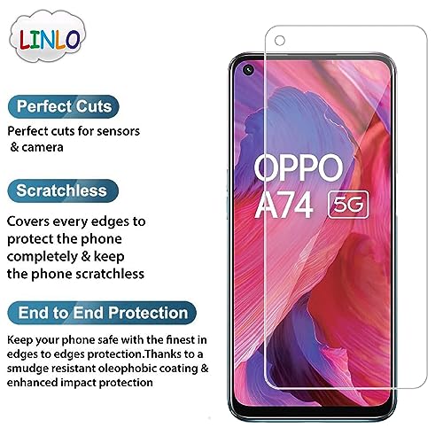 Image of Tempered Glass Screen Guard Compatible for Oppo A74 5G /F19 /A96 /F19 Pro /F19 Pro+ /F19s /F21 Pro 4G /F21s Pro 4G /F21s Pro 5G /Reno 8 5G /7 5G /6 5G with with Full Screen Coverage;(Transparent),Pack of 1