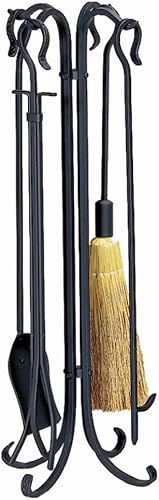 Uniflame, F-1128, 5 piezas de fuego rústico negro pesado